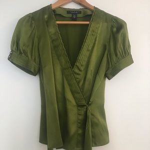 Laundry silk wrap blouse
